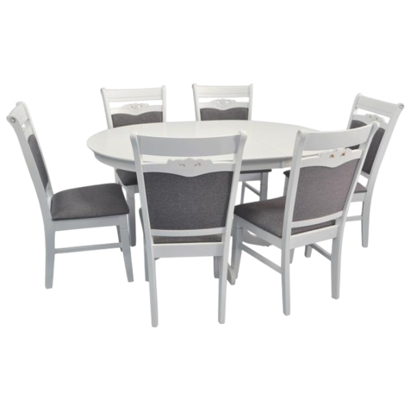 Set masă și scaune Evelin HV-3167 NV-10WP Ovală / PAL / Gray photo 3