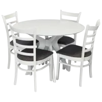 Set masă și scaune Evelin 4 COCO NV-10WP Rotundă / PAL / White