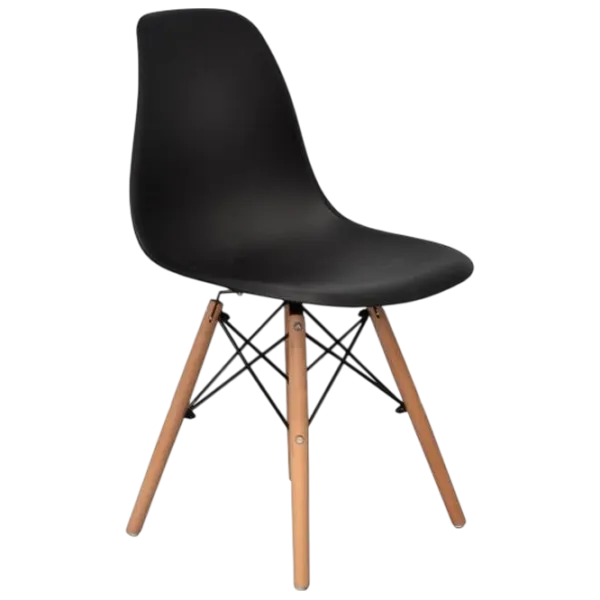 Set masă și scaune Evelin Raffles Round + 4 LC-021 Rotundă / PAL / Black photo 3