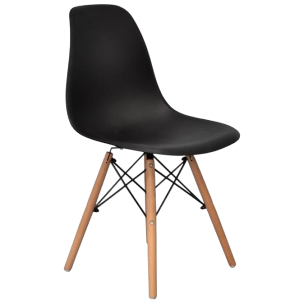 Set masă și scaune Evelin Raffles Round + 4 LC-021 Rotundă / PAL / Black photo 3