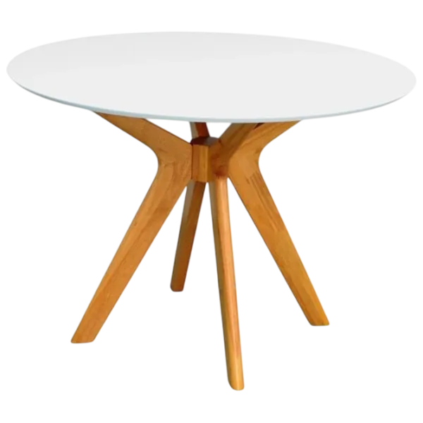 Set masă și scaune Evelin Raffles Round + 4 LC-021 Rotundă / PAL / White photo 2