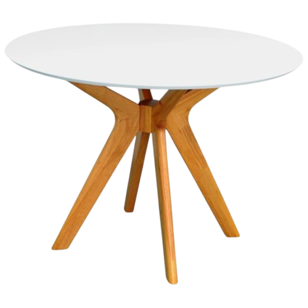 Set masă și scaune Evelin Raffles Round + 4 LC-021 Rotundă / PAL / White photo 2