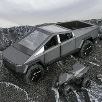 Mașină QIANKUN Tesla CyberTruck TSL 112431 / / Black Gray photo 6