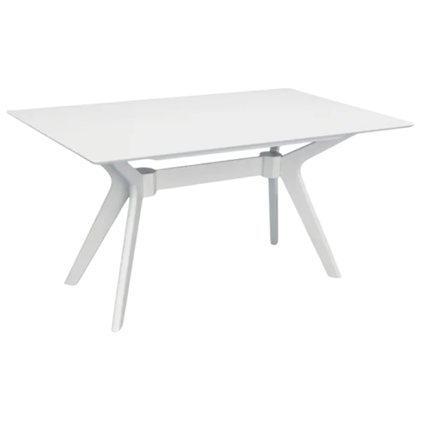 Обеденные стол со стульями Evelin Raffles Rectangular + 6 Wenyi NV-10WP Прямоугольная / ДСП / Белый photo 2