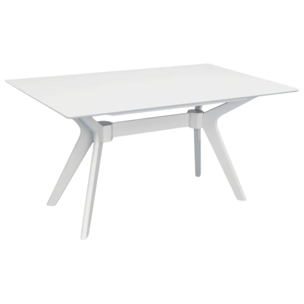 Обеденные стол со стульями Evelin Raffles Rectangular + 6 Wenyi NV-10WP Прямоугольная / ДСП / Белый photo 2