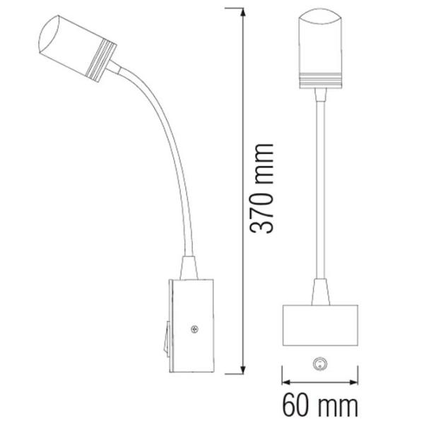 Lampă de perete Horoz TURNA 3 W / SMD photo 2
