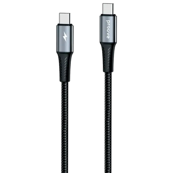 Кабель для телефона WireX Pro Proove USB Type-C + USB Type-C 1.5 м / Черный photo 1