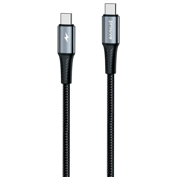 Кабель для телефона WireX Pro Proove USB Type-C + USB Type-C 1.5 м / Черный photo 1