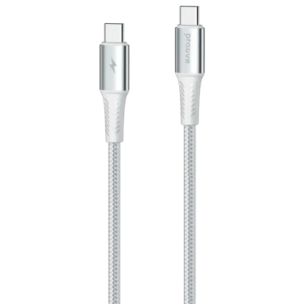 Кабель для телефона WireX Pro Proove USB Type-C + USB Type-C 1.5 м / Белый photo 1