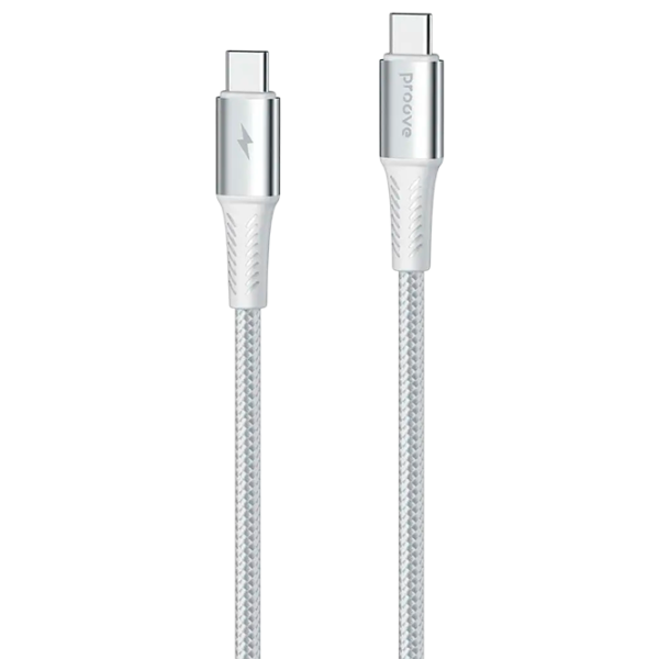 Кабель для телефона WireX Pro Proove USB Type-C + USB Type-C 1.5 м / Белый photo 1