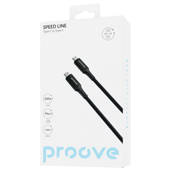 Кабель для телефона Speed Line Proove USB Type-C + USB Type-C 1 м / Черный photo 3