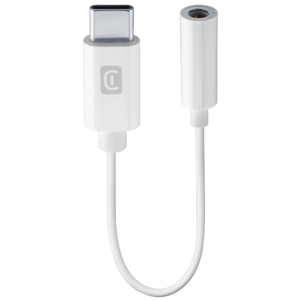 Cablu pentru telefon MUSIC ENABLER Cellularline USB Type-C + 3.5 mm  / White photo 1