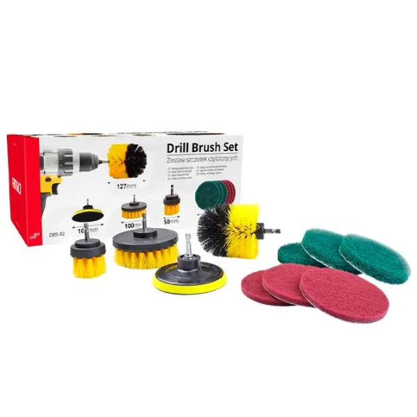 Perie circulară rotativă Amio Drill Brush Set Yellow / Metal photo 1
