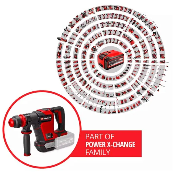 Перфоратор Einhell TP-HD 18/4 Li BL  / Красный photo 3 Перфоратор Einhell TP-HD 18/4 Li BL  / Красный photo 3