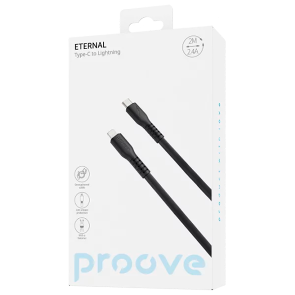 Кабель для телефона Eternal Proove USB Type-C + Lightning 2 м / Черный photo 3