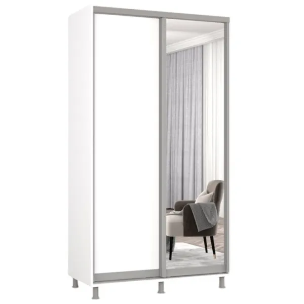 Шкаф Mobildor-Lux Aron 120 x 60см x 240 / ЛДСП / White photo 1