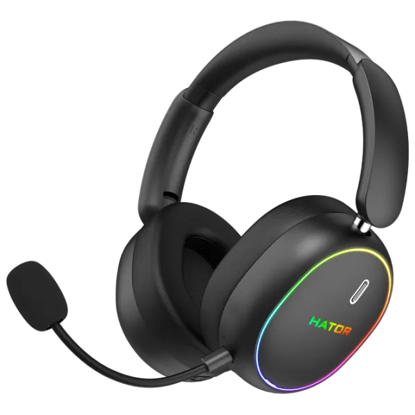 Наушники Hator Phoenix 2 Серебристый Черный Беспроводные/ Игровой photo 1 Наушники Hator Phoenix 2 Серебристый Черный Беспроводные/ Игровой photo 1