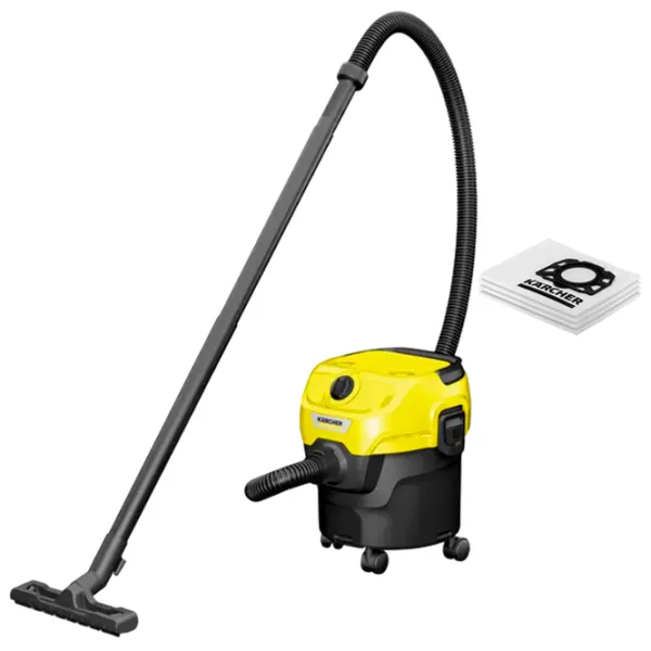 Aspirator industrial KARCHER WD1 1.628-411.0 + 2.863-314.0 850 W / Yellow photo 1
