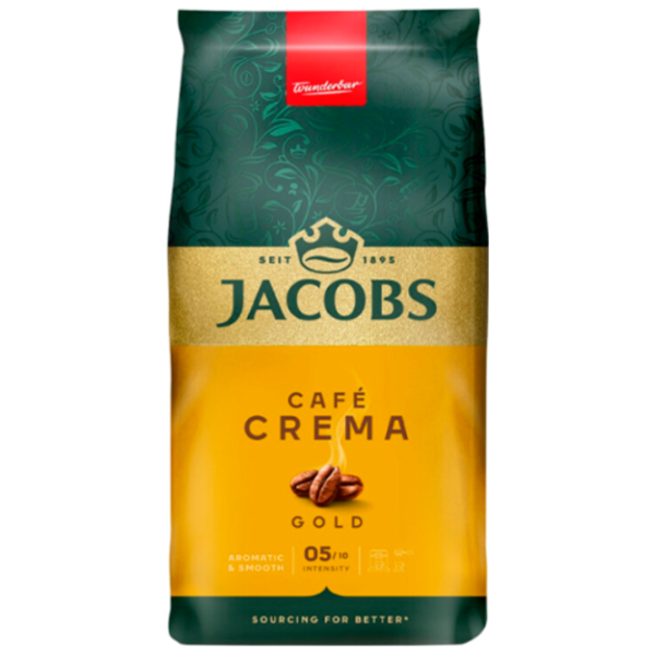 Cafea Jacobs Crema Gold Boabe / Gold / Pachet photo 1