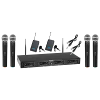 Microfon Professional McGrey Quad Wireless Microphone Set Black