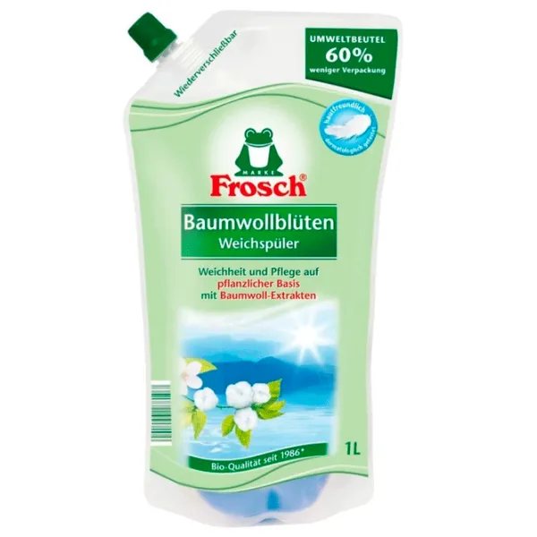 Кондиционер для белья Frosch Цветочный 1л Количество стирок:  photo 1 Кондиционер для белья Frosch Цветочный 1л Количество стирок:  photo 1