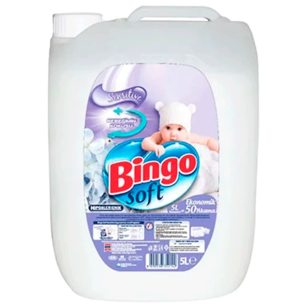 Кондиционер для белья Bingo Цветочный 5л Количество стирок: 50 photo 1