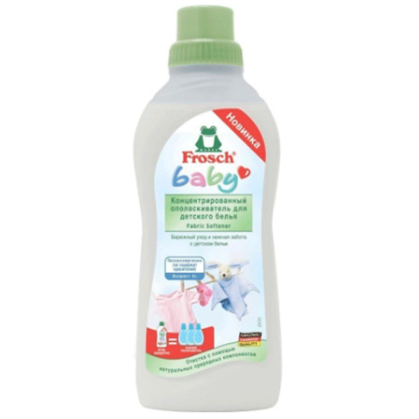 Balsam de rufe Frosch Hipoalergenic 0.75l Număr spălări:  photo 1 Balsam de rufe Frosch Hipoalergenic 0.75l Număr spălări:  photo 1