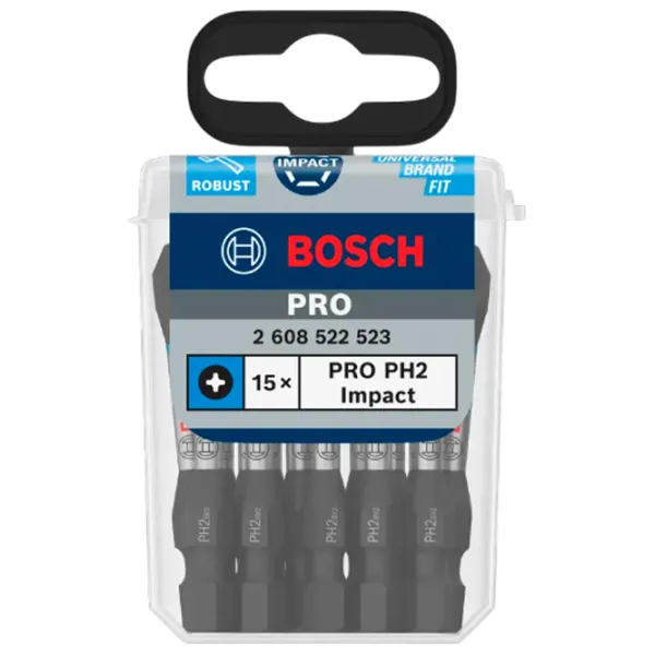 Набор бит Bosch B2608522523 Количество в наборе - 15 photo 1