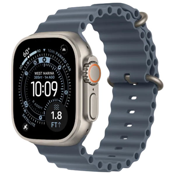 Ceas inteligent Apple Watch Ultra 3  1.98" / 49 mm / Natural Titanium - Blue Anchor / MEWH4QI/A photo 1 Ceas inteligent Apple Watch Ultra 3  1.98" / 49 mm / Natural Titanium - Blue Anchor / MEWH4QI/A photo 1