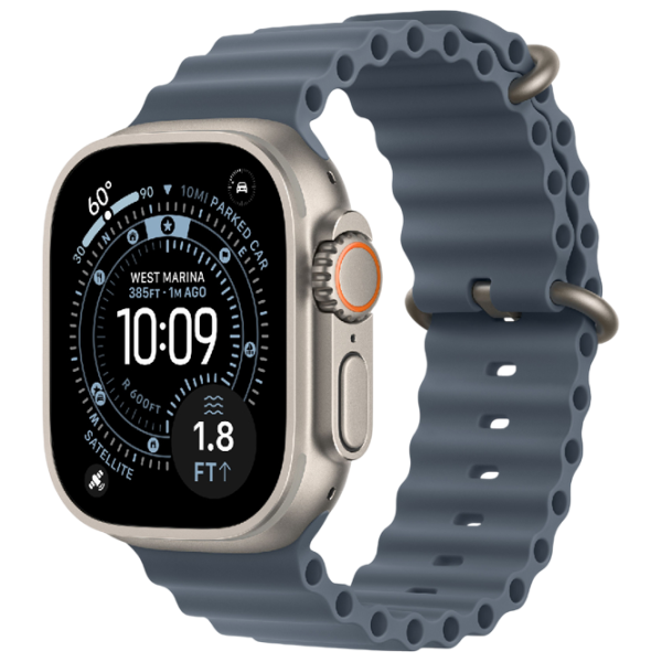 Ceas inteligent Apple Watch Ultra 3  1.98" / 49 mm / Natural Titanium - Blue Anchor / MEWH4QI/A photo 1 Ceas inteligent Apple Watch Ultra 3  1.98" / 49 mm / Natural Titanium - Blue Anchor / MEWH4QI/A photo 1