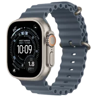 Умные часы Apple Watch Ultra 3  1.98" / 49 мм / Натуральный Титан - Синий якорь / MEWH4QI/A