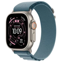 Умные часы Apple Watch Ultra 3  1.98" / 49 мм / Натуральный Титан - Светло - голубой / MEWM4QI/A