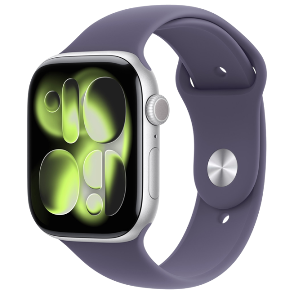 Умные часы Apple Watch Series 11  1.96" / 46 мм / Серебряный - Пурпурный / MEV94ET/A photo 1 Умные часы Apple Watch Series 11  1.96" / 46 мм / Серебряный - Пурпурный / MEV94ET/A photo 1