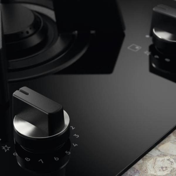 Plită încorporabilă pe gaz Electrolux KDI641723K Sticlă călită / Black photo 6