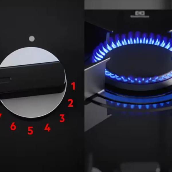 Plită încorporabilă pe gaz Electrolux KDI641723K Sticlă călită / Black photo 7