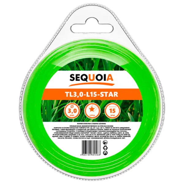 Fir pentru trimmer Sequoia TL3.0-L15-Star Nailon / / 15 m photo 1