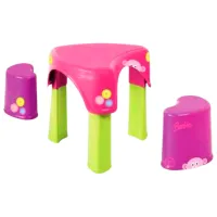 Set de mobilă pentru copii Faro Table with 2 Chairs Barbie Green / unisex