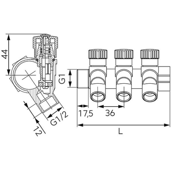 Коллектор с клапаном Ferro RDW250400 12.7 мм photo 2