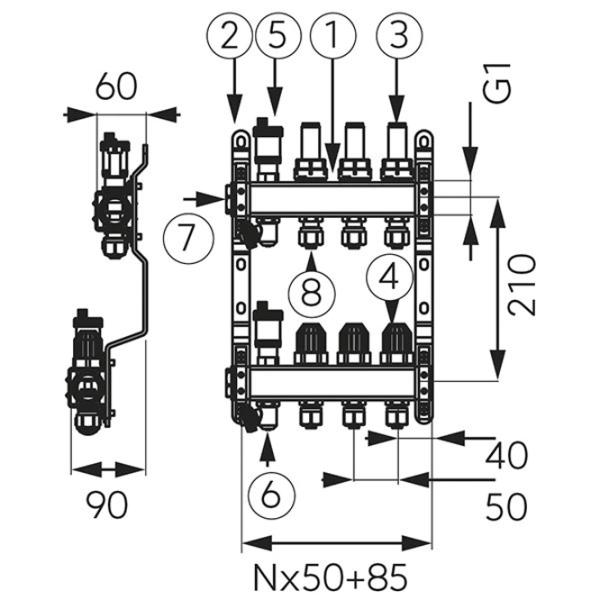 Colector asamblat Ferro SN-RO11S 12.7 mm photo 2