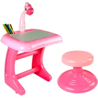 Set de mobilă pentru copii LeanToys Children's Happy Painting 9499 Pink / pentru fete