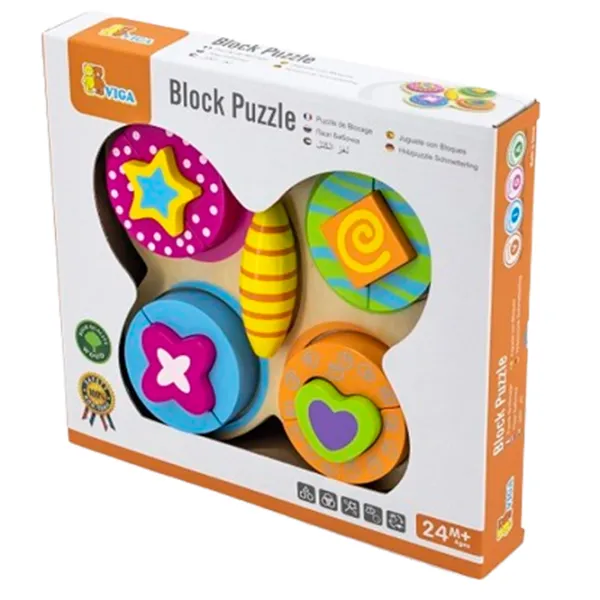 Puzzle VIGA Бабочка 1+/ Количество деталей: 24 photo 1 Puzzle VIGA Бабочка 1+/ Количество деталей: 24 photo 1