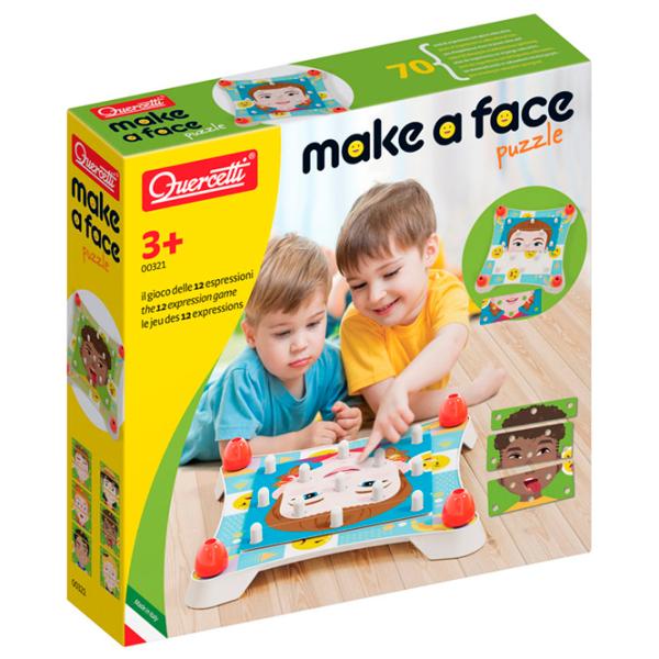 Puzzle Quercetti MAKE A FACE 3+/ Numărul de piese: 12 photo 1