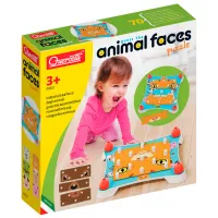 Puzzle Quercetti GUESS THE ANIMAL FACE 3+/ Numărul de piese: 12