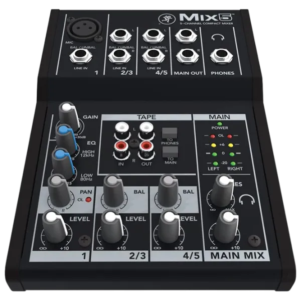 Mixer Mackie Mix5 activ / 20 Hz - 20 kHz / Black photo 1