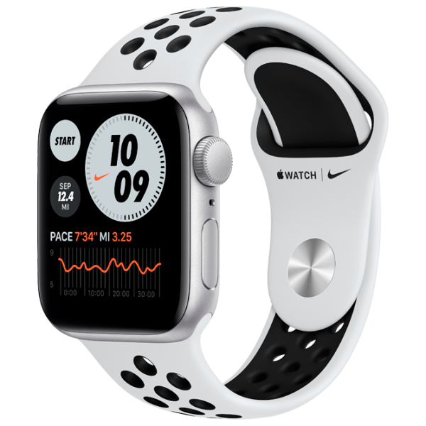 Умные часы Apple Watch SE Nike  1.57" / 40 мм / Серебряный - Белый / MKQ23 photo 1 Умные часы Apple Watch SE Nike  1.57" / 40 мм / Серебряный - Белый / MKQ23 photo 1