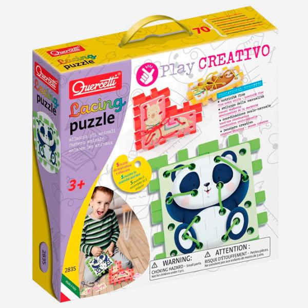 Puzzle Quercetti Play Creativo Lacing 3+/ Количество деталей: 12 photo 1
