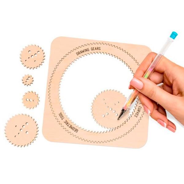 Puzzle 3D Ewa Toys Unelte de desen 14+/ Numărul de piese: 6 photo 1