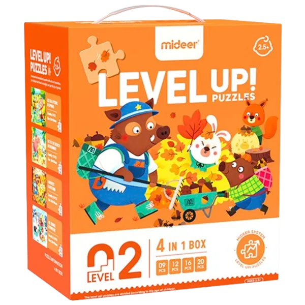 Set de puzzle-uri Mideer Anotimpurile pădurii 2.5+/ Numărul de piese: 57 photo 1
