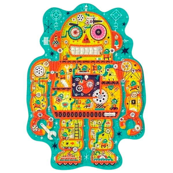 Puzzle 2D Mideer Fabrica de roboți 6+/ Numărul de piese: 226 photo 1