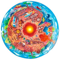 Puzzle Hape Sub pământ 4+/ Numărul de piese: 36